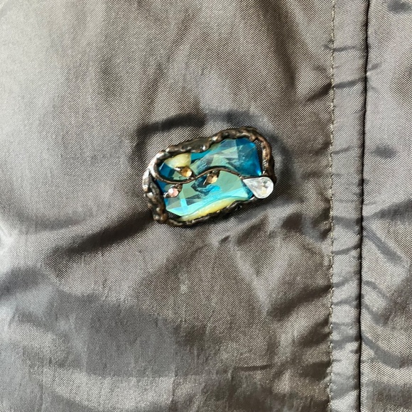 Vintage Expresso Brown Eyelet detailed coat - Picture 9 of 14